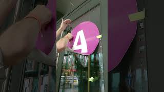 Event Decal Install 2 satisfying oddlysatisfying shorts signs microsoft vinyl installation [upl. by Nosa]