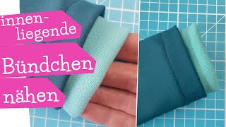 innenliegende Bündchen nähen  Tutorial verdeckte Bündchen  DIY Nähanleitung  mommymade [upl. by Amleht592]