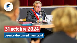 Conseil municipal du 31 octobre 2024 [upl. by Campman596]