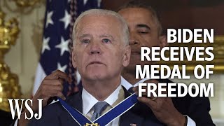 President Obama Surprises Joe Biden With Medal of Freedom  WSJ [upl. by Corella870]