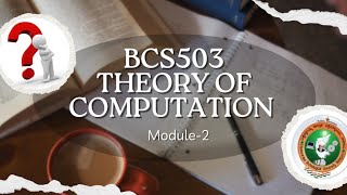 Theory of computation Module 2 Regular Expression BCS503 [upl. by Llenahc]