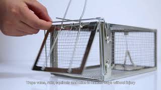 GPCT1086  Mouse Animal Critter Reusable Trap Steel Cage [upl. by Izmar]