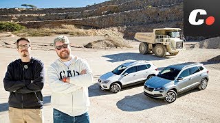 Skoda Karoq vs Seat Ateca SUV  Comparativa  Prueba  Test  Review en español  cochesnet [upl. by Noryak567]