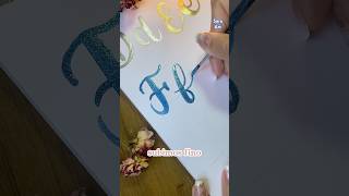 Letra “Ff” con acuarelas y pincel watercolor caligrafia calligraphy calma [upl. by Kryska446]