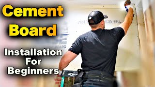 How To Install Cement Board and Waterproofing For Tile Shower Walls  Complete StepByStep Guide [upl. by Hughmanick]