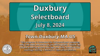 Duxbury Selectboard 7824 [upl. by Tuck]