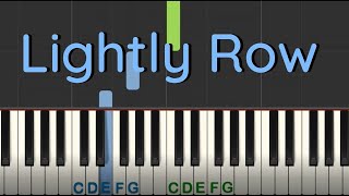 Easy Piano Tutorial Lightly Row with free printable PDF sheet music [upl. by Eirallam695]