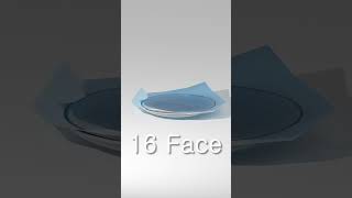 Cloth Simulation 1 Face to 4096 Face On Plate  Blender Animation [upl. by Annah869]