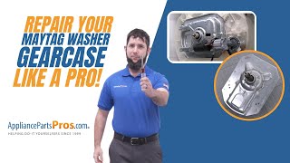 How To Replace A Maytag Washer Gearcase W11454372 [upl. by Nahgiem576]