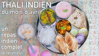 Repas Indien Complet  Le Thali dAvril 6 recettes 𑁍 Pankaj Sharma [upl. by Enelyak]