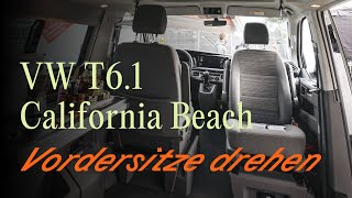 VW T61 California Beach Vordersitze drehen  Off by CamperBoys 2024 [upl. by Nevs285]