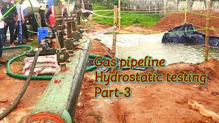 Gas pipeline Hydro testing part3 video pipeline Construction gas pipeline pipeline engineering [upl. by Annahvas]