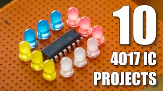 New TOP 10 CD4017 IC PROJECTS [upl. by Asiulairam]