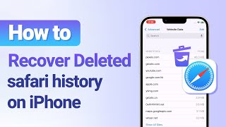 【2024】How to Recover Deleted Safari History on iPhoneiPad  Without Backup [upl. by Inuat]