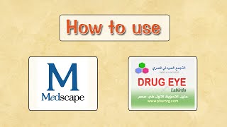 How to use Medscape amp Drug Eye applications [upl. by Harcourt]