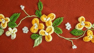 Easy DIY Flower Hand Embroidery Pattern by HandiWorks [upl. by Seadon]