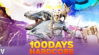 I SURVIVED 100 Days Hardcore In Ark Valguero [upl. by Broida]