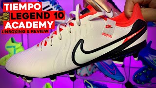 Nike TIEMPO Legend 10 Academy  Unboxing amp review [upl. by Eckhardt643]