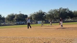 Ramos hits a double Blue called time because the ball went under the fence 112424 [upl. by Mellar]