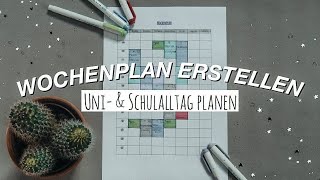 WOCHENPLAN ERSTELLEN  Uni  amp Schulalltag organisieren  Lorena [upl. by Leirua844]