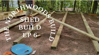 Building a Lean To Shed EP 6  The Skids [upl. by Nerin]