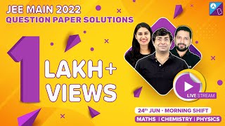 JEE Main 2022 Paper Solutions 24th June Shift 1  JEE Mains 2022 Question Paper with Solution [upl. by Stretch60]