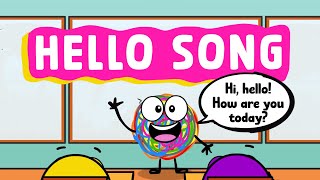 Hi Hello Song Greeting Song for Kids  Preschool Songs  A Little SPOT [upl. by Euqinomod529]