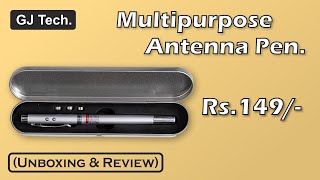 Multipurpose Antenaa Pen  How to Use 5 In 1 Multipurpose Pen  laser light pen Torch pen GJ Tech [upl. by Leblanc]