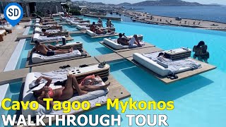 Walkthrough Tour of Cavo Tagoo Hotel in Mykonos [upl. by Arised]