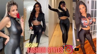 The Ultimate How to Style Shiny Leggings Guide  Casual Daytime Outfit Styles amp Jumpsuit Looks 2024 [upl. by Oiziruam687]