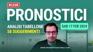 🔴 LIVE Tabellone Pronostici Naturali ⚽ Betting Calcio Suggerimenti Domani Sabato 17 Febbraio 2023 [upl. by Nalat549]