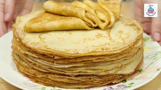 Тонкие ажурные БЛИНЧИКИ на молоке и кипятке🥞 Блины с ветчиной и сыром Масленица 2024 [upl. by Esch]