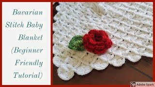 CROCHET How to make Fancy Baby Blanket Tutorial [upl. by Kordula]