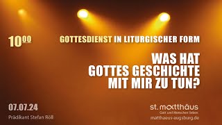 Gottesdienst in liturgischer Form Was hat Gottes Geschichte mit mir zu tun [upl. by Ernestus]