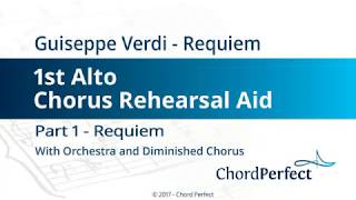 Verdis Requiem Part 1  Requiem  1st Alto Chorus Rehearsal Aid [upl. by Lukey]