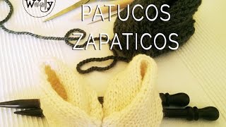 Patucos Zapatitos Escarpines de bebé fáciles en Punto Jersey [upl. by Macintosh]