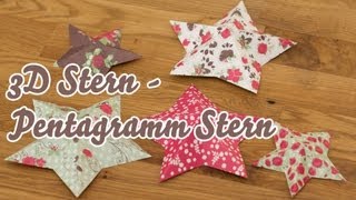 ORIGAMI  Pentragramm Stern  3D Stern [upl. by Kreiner]