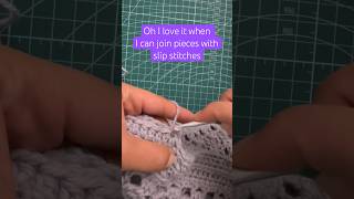 How to join pieces in a crochet project  slip stitches are so easy crocheting shorts [upl. by Odawa]