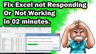 How to Fix Excel not responding and excel not working when Enable content in office 2016 Or 2013 [upl. by Eniamurt952]