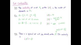 Cardinality and Complements [upl. by Pembrook]