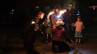 2024 10 31 Vuurshow bende van sterkneus Onthaal  halloweentocht scouts Brakel en Lierde amp caplette [upl. by Hartzke312]