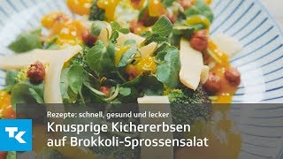 Knusprige Kichererbsen auf BrokkoliSprossensalat mit MangoLimettenDressing [upl. by Docia]