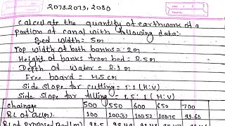 Numerical method of estimating and costing 3 canal design numericalCIVILENGINEER8 [upl. by Claretta58]