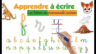 Apprendre à écrire les lettres de lalphabet en minuscule cursive quotaquot à quotzquot en 3 étapes quotBy FINKYquot [upl. by Shornick294]