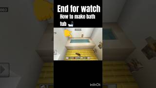 How to make bath tub 🛁🛁 trending minecraft shorts viral video trend [upl. by Horvitz]