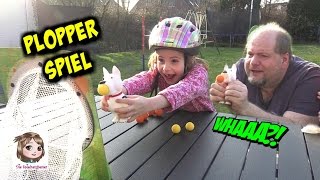 PLOPPER GAME 🏐 Hannah vs Papa  Wer schießt die meisten Bälle ins Tor 🥅 Spaß im Garten  Leif [upl. by Gonsalve]