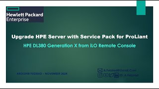 Upgrade HPE Server with Service Pack for ProLiant SPP [upl. by Dionysus771]