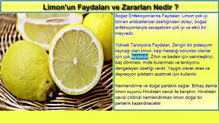 Limonun Faydaları ve Zararları Nedir Limon Suyunun Faydaları Nelerdir [upl. by Parsons416]