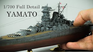 Making Japanese Battle Ship YAMATO  1700 Full Detail Up [upl. by Ellekcim]