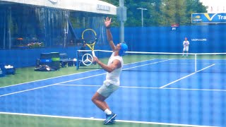 Rafael Nadal Serve Slow Motion Court Level View [upl. by Elmina863]